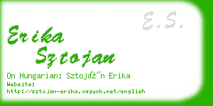 erika sztojan business card
